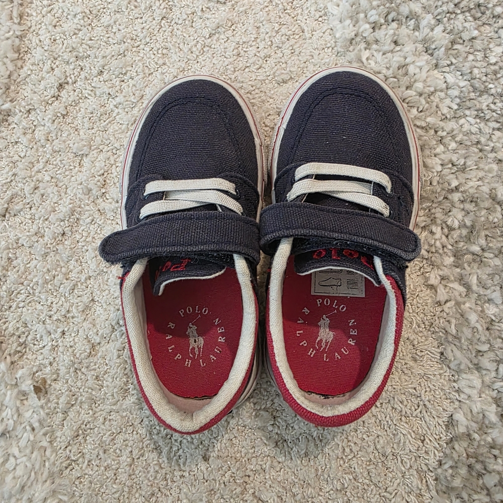Polo by Ralph Lauren Kids' Sneakers in Navy and Red